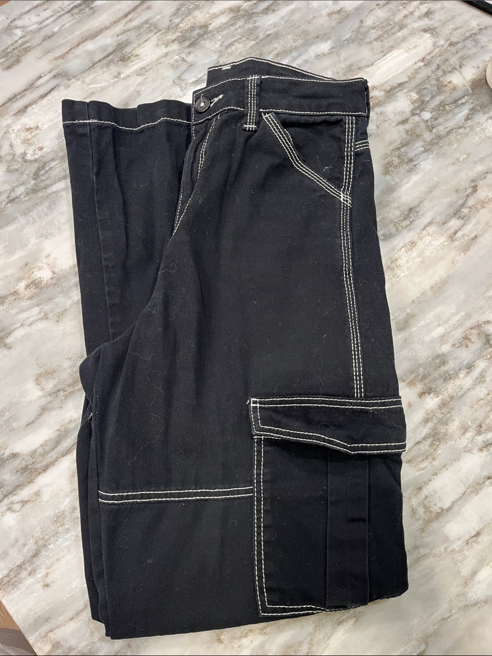 Divided Women's Size 2 Black pants with White Contrast Stitching